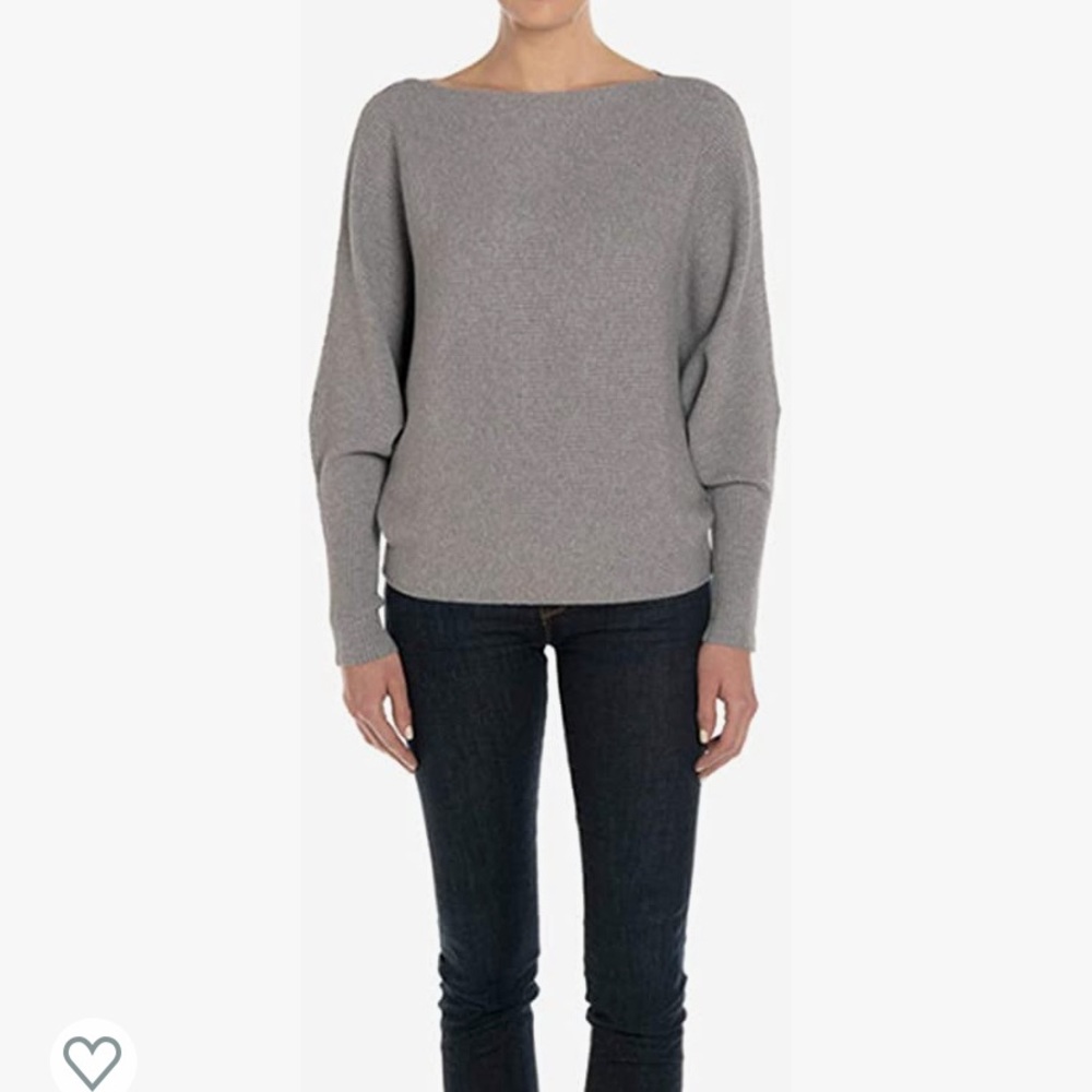 Joan Vass dolman sleeve grey sweater